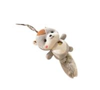 Veemoon Key Chain Bear Plush Squirrels Key Fob Animals Rings Stuffed Squirrel of The Lid Locket Purses Mini Backpack Keychain Adorable Key Pendant Pp Cotton Material Grey