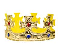 Veemoon Kids Fabric King Crown Golden Prom King and Queen Crown Birthday Party Headwear Tiara Decoration Cosplay Dress Up Party Costume Accessories Photo Props