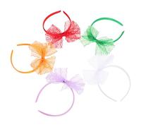 Veemoon Lace Bow Headbands Accessories Random Color 10pcs Lightweight with Unique Lace Design and Quick Replacement for Teen Girls for Cosplay and Stage Performances