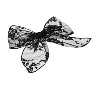 Veemoon Lace Hair Bows Bow Knot Hair Ties Vintage Elegant Embroidery Design Soft Lace Material Classic Black Color Versatile Usage for School Events and Beach Days