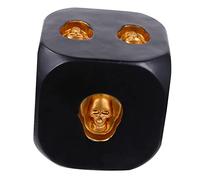 Veemoon Large Black Skull Dice - 6-Sided Synthetic Resin Gaming Dice for Halloween Decor Unique and Home Decoration Perfect for Party Games and Collectors