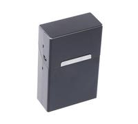 Veemoon Large Capacity Automatic Clamshell Cigarette Case for Men Magnetic Aluminum Metal Storage Cover Black Protective Holder Lightweight and Portable Design
