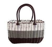 Veemoon Large Portable Plastic Storage Basket with Handle Design, Lightweight Cosmetic Organizer and Fruit Basket for Bathroom, Kitchen, Shopping, and Picnic Use