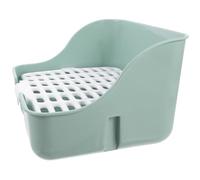 Veemoon Large Rabbit Litter Box Potty Trainer for Guinea Pig and Rabbit with Stable Abs Structure and Comfortable Corner Design, Elegant Light Green Pet Toilet for Small Animals