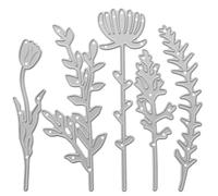 Veemoon Leaf Design Cutting Dies 5pcs Carbon Steel Metal Die Cuts for Scrapbook and Cards Crafts, Comfortable to Touch, Suitable for DIY Stencil and Developing Practical Ability