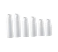 Veemoon Leak Proof Travel Bottles Set 6pcs Refillable Mini Vacuum Containers 5ml 10ml 15ml Push Clip Caps for Toiletries Makeup Skincare Portable