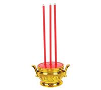 Veemoon LED Electronic Incense Burner with Stick Creative Desktop Buddha Censer Ornament for Home Aromatherapy Multipurpose Sturdy Plastic Incense Holder for Living and Bedroom Decor