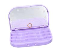 Veemoon LED Eyelash Organizer with Mirror Portable Lash Tray Eyelash Holder for Travel Dating and Office Lightweight Design and Easy Access