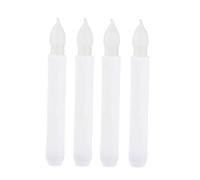 Veemoon Led Flameless Candle Lights 4pcs Long Taper Decorative Candle Led Lights Flickering Yellow Flame Simulation for Halloween Christmas Evening Without Battery