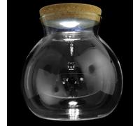 Veemoon LED Glass Ecological Bottle with White LED Light, Borosilicate Mini Aquarium Fish Tank Terrarium, DIY Microlandscape Holder for Moss and Small Plants, Creative Home Garden Decor