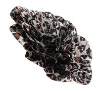 Veemoon Leopard Print Fabric Flower Brooch Pin for Dress Lapel Brooch Clothes Accessory for Valentine Day