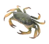 Veemoon Lifelike Green Simulation Crab for Aquarium Decoration, Plastic Artificial Crab Figurine Educational and Beach Animal Figurine
