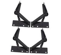 Veemoon Lift and up Spring Hinges 2 Pairs Hidden Cabinet Door Hinges with Drop Leaf Support for Coffee Table and for Home Furniture