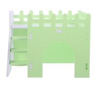 Veemoon Light Green Hamster Hideout House for Hamsters and Guinea Pigs with Privacy Living Space and Multipurpose Pvc Small Animal House for Relax and Sleep