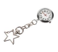 Veemoon Lightweight Alloy Nurse Watch with Clip on Pocket Design, Simple Silver Hanging Doctor Pocket Watch for Hospitals, Easy to Carry and Sturdy