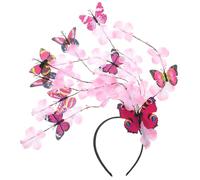 Veemoon Lightweight Butterfly Fascinator Headband for Women and Girls, Comfortable to Wear Plastic Party Hair Accessory, Elegant Design for Tea Party and Dating Occasions