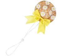 Veemoon Lightweight Yellow Dog Hat for Summer and Spring with Sun Protection and Floral Bowknot Decoration, Stylish Hat Suitable for Dogs and Cats