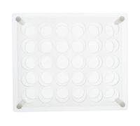 Veemoon Lip Gloss for Thickened Base Design with Acrylic and Cosmetics Organizer 30 Slot Display Case Easy Selection and Access, Simple and Elegant White Makeup Storage Stand