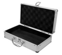 Veemoon Lockable Portable Aluminum Alloy Briefcase Metal Travel Luggage Suitcase Small Silver Tool Case Lightweight Flight Case - 6.49x11.79x6.48inch - Padded Abs Plastic Flannel