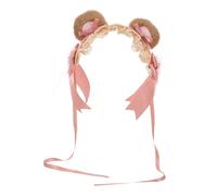 Veemoon Lolita Plush Bear Ears Headband Cute Cosplay Headpiece Lightweight Comfortable Costume Accessory for Women Party and Anime Conventions