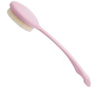 Veemoon Long Handle Body Scrubber Bath Brush with Soft Bristles, Portable Back Scrubber for Shower and Bathing, Pink Classic Color Bath Body Clean Brush for Sensitive Skin