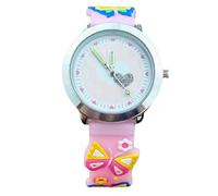 Veemoon Lovely Boys and Girls Watch Butterfly Pink Diamond Wrist Watch Boys and Girls Gifts Fashionable