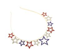 Veemoon Lovely Pentagram Star Headband for Independence Day Durable Party Hair Hoops Comfortable and Lightweight for Celebrations and Photo Moments Fits