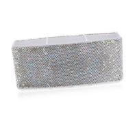 Veemoon Luxury Bling Makeup Brush Storage Box with Compartments Rectangular Cosmetic Organizer for Women and Teen Rhinestone Vanity Holder for Lipsticks and Skincare Products Stylish Desk