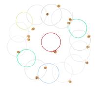 Veemoon Lyre Harp Strings Replacement Set and Random Color Brass Material 15pcs Lightweight Sturdy Harp String Supply for Professionals