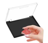 Veemoon Magnetic Empty Eyeshadow Palette with Clear Transparent Lid Smooth Surface Makeup Pan Holder Tray for Easy Cleaning and Secure Bottom Storage Organizer for Blush Highlighters