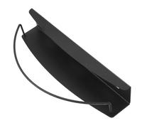 Veemoon Magnetic Refrigerator Magazine Holder Black Metal Kitchen Magnetic Book Rack Wall Mounted Storage Organizer for Fridge Recipe and Paper Display