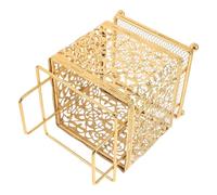 Veemoon Makeup Brush Organizer Metal with Lipstick Holder, Gold Metal Makeup Brush Display Rack with Ample Room for Vanity and Office, Cosmetic Storage Cup for Home