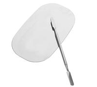 Veemoon Makeup Mixing Palette for Manicures 2pcs Set Oval Cosmetic Blending Tray with Professional Nail Art Tool for Beauty and Personal Care