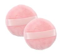 Veemoon Makeup Sponges Powder Puff 2pcs 55mm Diameter Soft Cotton Velvet Face Sponge for Blending and Setting Loose Powder Cosmetic Applicator for Women