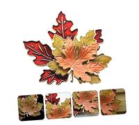 Veemoon Maple Leaf Shaped Brooch Oil Corsage Chic Blazer Ornament for Women Autumn Fall Decoration Christmas Small Size