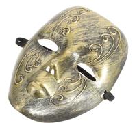 Veemoon Masquerade Mask Plastic Elegant Full Face Mask Vintage Bronze Gold Cover Ancient Roman Accessories for Halloween Carnival Party Photography Prop