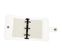 Veemoon Memo Book Coil Note Pad Mini Memo Pad with Three Holes Simple Stylish Design Paper Pvc Alloy for Daily Notebooks, Prioritize Organize for Office Workers and Teachers