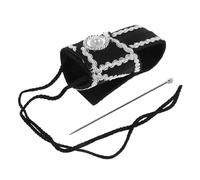 Veemoon Men’s Black Hanfu Academic Hat Ancient Chinese Emperor Official Costume Headwear Traditional Halloween Party and Stage Performance Accessory