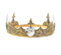 Veemoon Men’s Royal Prince Crown Headband, Antique Gold Eagle Design, Adult King Crown for Birthday, Party, Wedding and Halloween Costume Accessories