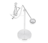 Veemoon Metal Balance Skiing Tumbler Ornament in Silver Zinc Alloy Unique Classic Style, Practical Physics Balancing Decor for Home Office or School Desk