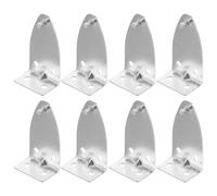 Veemoon Metal Blind Hold down Brackets Silver 8pcs for Window Blinds Lightweight and Sturdy Positioning Hooks Not Easy to Bend Or Break in Homes with Pets Or