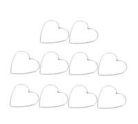 Veemoon Metal Craft Rings Silver Iron Wire Hoops Heart Shaped 10pcs Easy to Hang for DIY Dream Catcher and Macrame Projects for Crafts and Framing Handmade Creations