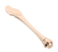 Veemoon Metal Eye Cream Stick Roller Ball Applicator with Leaf-Shaped Scoop, Zinc Alloy Under Eye Massager Stick for Skincare and Travel, Face Cream Cosmetic Spatula Tool
