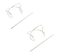 Veemoon Metal Hair Bun Stick Set 2 Pieces Irregular Curved Alloy Hair Holder Pins for Women Gold and Silver Colors Styling