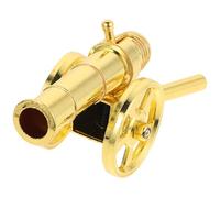 Veemoon Metal Mini Cannon Model Figurine Collectible Artillery Statue Gold Metal Shelf Decoration for Playroom and Office Table Ornament