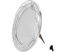 Veemoon Metal Oval Photo Frame 7X5 Inch Silver Retro Style Lightweight Picture Holder for Wall or Desk Use for Home and Creative Studio Decoration