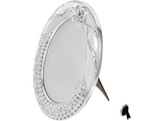 Veemoon Metal Oval Photo Frame 7X5 Inch Silver Retro Style Lightweight Picture Holder for Wall or Desk Use for Home and Creative Studio Decoration