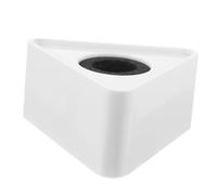 Veemoon Mic Logo Flag Station, Professional Interview Microphone White Colour for Portable Abs Plastic Triangular with Printing Sticker and Engraving Feature, Simple and Practical Design