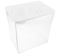 Veemoon Micro Landscape Aquarium Tank with Lid Medium Rectangular Betta Fish and Turtle Habitat Desktop Shrimp Tank with Soil Basket for Table Use 9.7x9.6x6.9 Inches