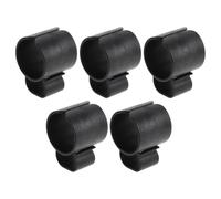 Veemoon Microphone Cable Clips Flexible Compatibility for Mic Stand and Video Cable 5pcs Plastic Black with 360 Degree Rotating Base Mountable on Stands or Desk Edges, for Garden